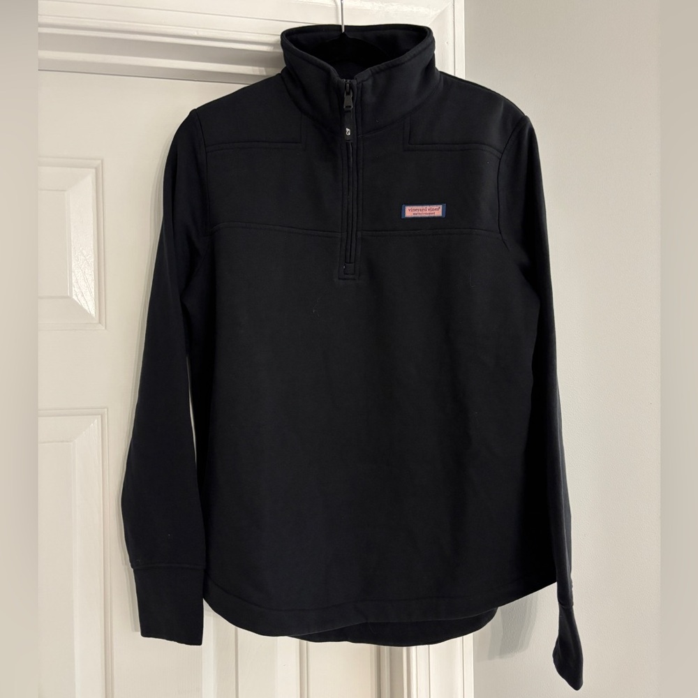 NWT Vineyard Vines Dreamcloth Shep 1/4 zip - Black - size S
